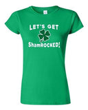 Let's Get ShamROCKED! Shamrock St. Patrick's Day Funny DT Adult T-Shirts Tee