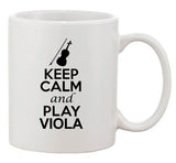 City Shirts Keep Calm And Play Viola String Music Lover Ceramic White Coffee Mug