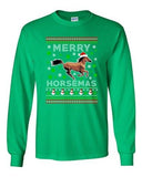 Long Sleeve Adult T-Shirt Merry Horsemas Horse Animals Ugly Christmas Funny DT