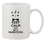 Keep Calm And Be A Pandicorn Panda Unicorn Horn Funny Ceramic White Coffee Mug