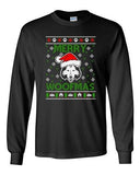 Long Sleeve Adult T-Shirt Merry Woofmas Husky Dog Paw Ugly Christmas Funny DT
