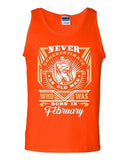 Never Underestimate Who Was Born In February Old Man Funny DT Adult Tank Top