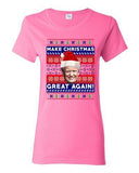 Ladies New Trump President Make Christmas Great Again Xmas Funny DT T-Shirt Tee