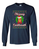 Long Sleeve Adult T-Shirt Mewwy Cwithmath Xmas Tyson Boxer Ugly Christmas DT
