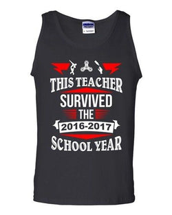 This Teacher Survived 2016-2017 School Year Dab Fidget Funny DT Adult Tank Top