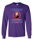 Long Sleeve Adult T-Shirt Defeat Crooked Hillary Vote Trump 2016 President DT