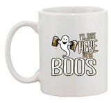 I'm Just Here for the Boos Funny Halloween Drinking Beer DT White Coffee Mug