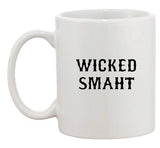 Wicked Smaht Nerd Geek Genius Cool Funny Humor Ceramic White Coffee Mug