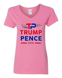 V-Neck Ladies TP Trump Pence 2016 Vote President USA Election (A) T-Shirt Tee