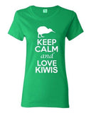 City Shirts Ladies Keep Calm And Love Kiwis Bird Animal Lover DT T-Shirt Tee