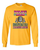 Long Sleeve Adult T-Shirt Police Mom Some People Wait A Hero I Raised Mine DT