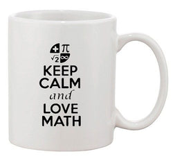 New Keep Calm And Love Math Mathematics Numbers Funny Ceramic White Coffee Mug