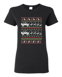 Ladies Truck Sleigh Santa Reindeer Ugly Christmas Gift Funny DT T-Shirt Tee
