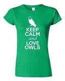 City Shirts Junior Keep Calm And Love Owls Bird Animal Lover DT T-Shirt Tee