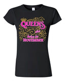 Junior Queens Are Born In November Crown Birthday Funny DT T-Shirt Tee