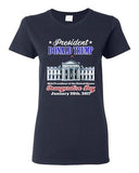 Ladies Donald Trump White House Inauguration Day 45th President DT T-Shirt Tee