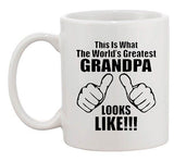This Is What The Greatest Grandpa Looks Like Funny DT White Coffee 11 Oz Mug