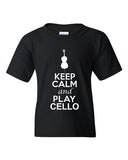 City Shirts Keep Calm And Play Cello Music Lover DT Youth Kids T-Shirt Tee