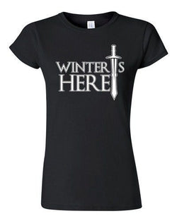 Junior Winter Is Here Sword TV Parody Funny DT T-Shirt Tee