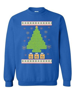 Elements Xmas Tree Ugly Christmas Holiday Gift Funny DT Crewneck Sweatshirt