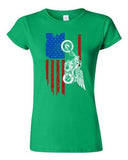Junior American Flag USA Motorcycle Motor Eagle Patriotic DT T-Shirt Tee