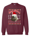 Merry Slothmas Sloth Lazy Animals Ugly Christmas Funny DT Crewneck Sweatshirt