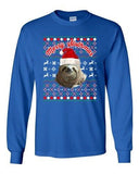 Long Sleeve Adult T-Shirt Merry Slothmas Sloth Animals Ugly Christmas Funny DT