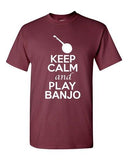 City Shirts Keep Calm And Play Banjo String Music Lovers DT Adult T-Shirts Tee