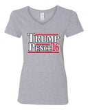 V-Neck Ladies Trump Pence 2016 Vote Support Election America USA T-Shirt Tee