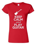 City Shirts Junior Keep Calm And Play Guitar String Music Lover DT T-Shirt Tee