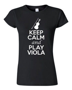 City Shirts Junior Keep Calm And Play Viola String Music Lover DT T-Shirt Tee