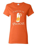 Ladies New I'm Here For The Booz Ghost Halloween Costume Funny DT T-Shirt Tee