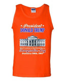 Donald Trump White House Inauguration Day 45th President DT Adult Tank Top