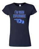 Junior I'm With Deplorable Trump President 2016 Campaign Politics DT T-Shirt Tee