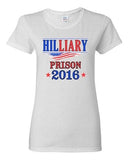Ladies Hilliary Prison 2016 Hillary Liar Flag President Political DT T-Shirt Tee