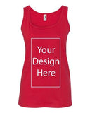Ladies Add Your Own Text and Design Custom Personalized Sleeveless Tank Tops