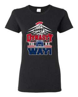 Ladies Dynasty The New England Way Football Sports Champs DT T-Shirt Tee