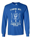 Long Sleeve Adult T-Shirt Native Standing With Standing Rock Indian Support DT