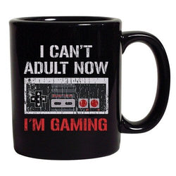 I Can't Adult Now I'm Gaming Controller Gamer Funny DT Coffee 11 Oz Black Mug