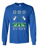 Long Sleeve Adult T-Shirt Math Mathematics Angels Deer Ugly Christmas Funny DT