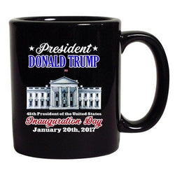 Donald Trump White House Inauguration 45th President Black DT Coffee 11 Oz Mug