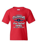 New World Champion 5-Time New England Football Sports DT Youth Kids T-Shirt Tee