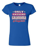 Junior Only Awesome Grandma Get Hugged A Lot Grandmother Gift Funny T-Shirt Tee