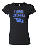 Junior I'm With Deplorable Trump President 2016 Campaign Politics DT T-Shirt Tee