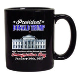 Donald Trump White House Inauguration 45th President Black DT Coffee 11 Oz Mug