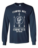 Long Sleeve Adult T-Shirt Native Standing With Standing Rock Indian Support DT