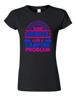 Junior Just Another Wine Drinker with a Camping Problem Funny DT T-Shirt Tee