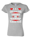 Junior This Teacher Survived 2016-2017 School Year Fidget Funny DT T-Shirt Tee