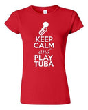 City Shirts Junior Keep Calm And Play Tuba Brass Music Lover DT T-Shirt Tee