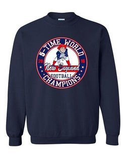 Amazing 5-Time World Champion New England Football Sports DT Crewneck Sweatshirt